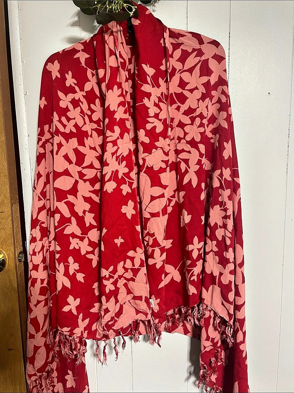 Roxy Floral Red & Pink Scarf